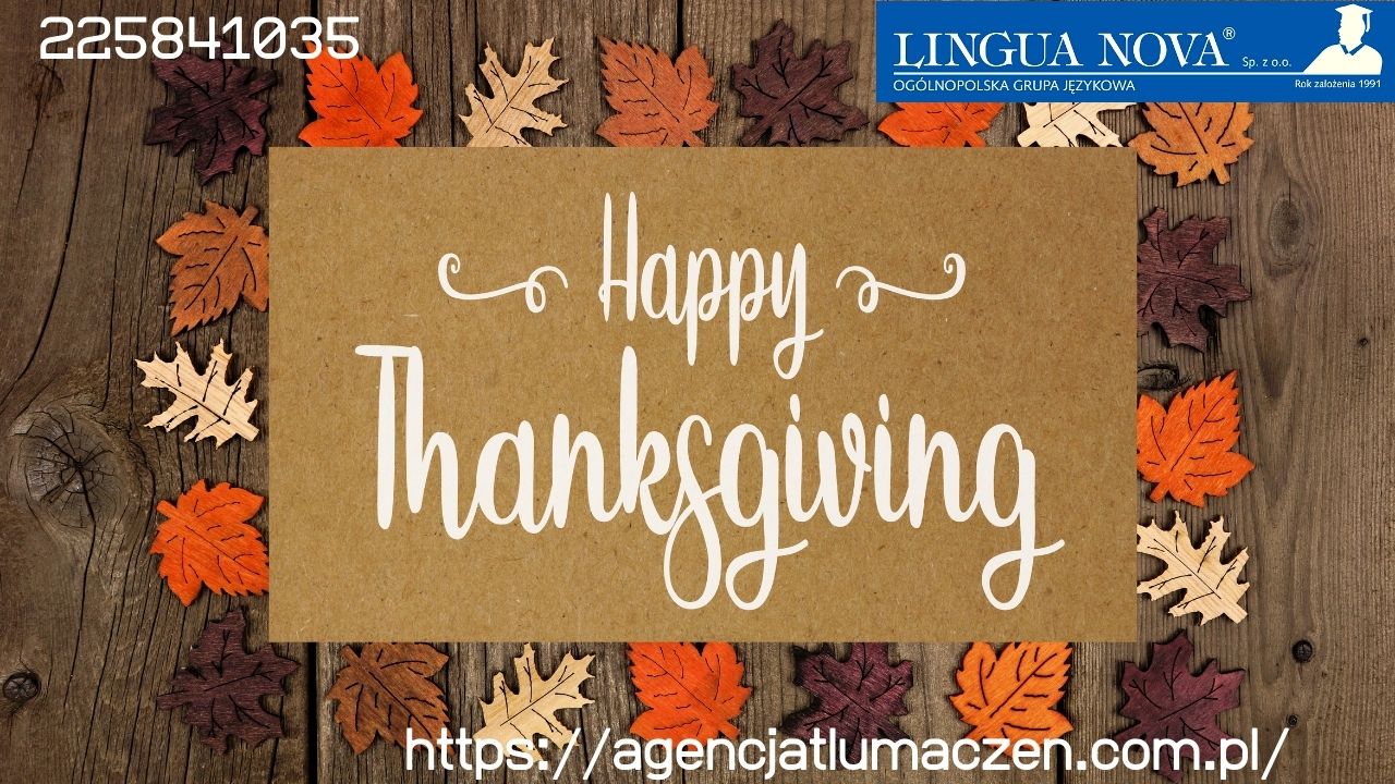 Tłumaczenie z języka angielskiego nazwy Thanksgiving Day