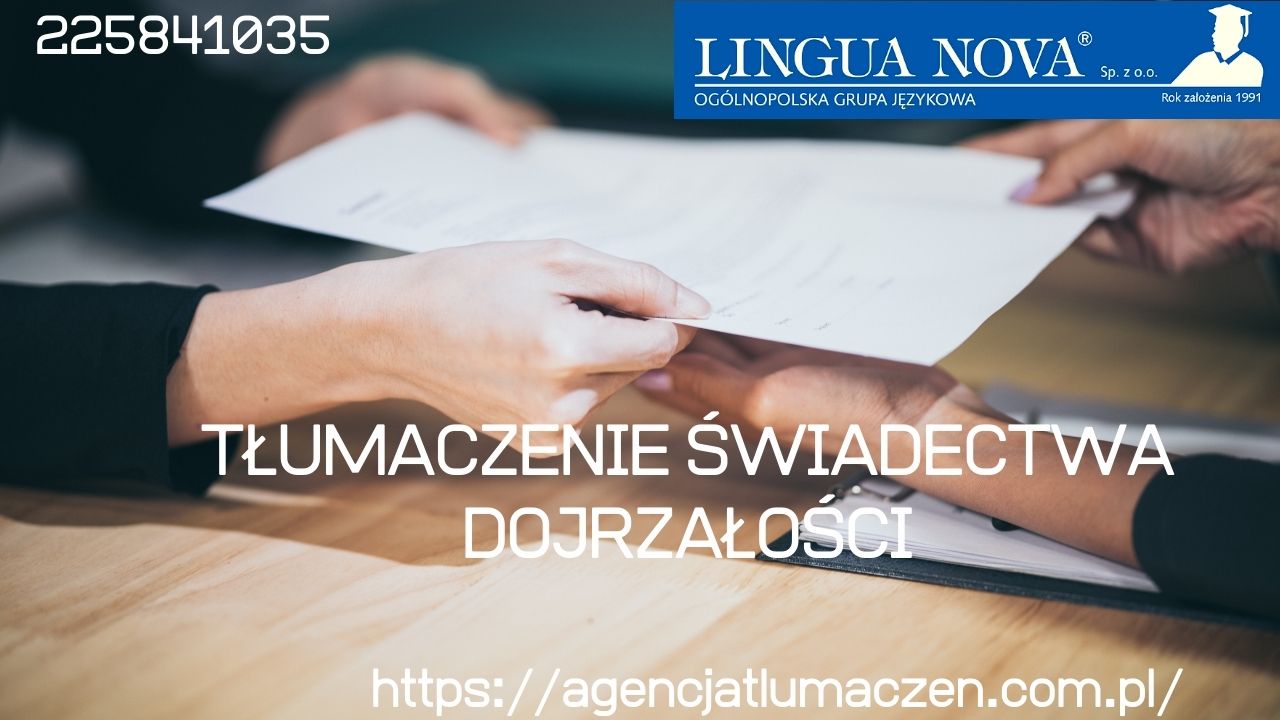 Tłumaczenie świadectwa dojrzałości