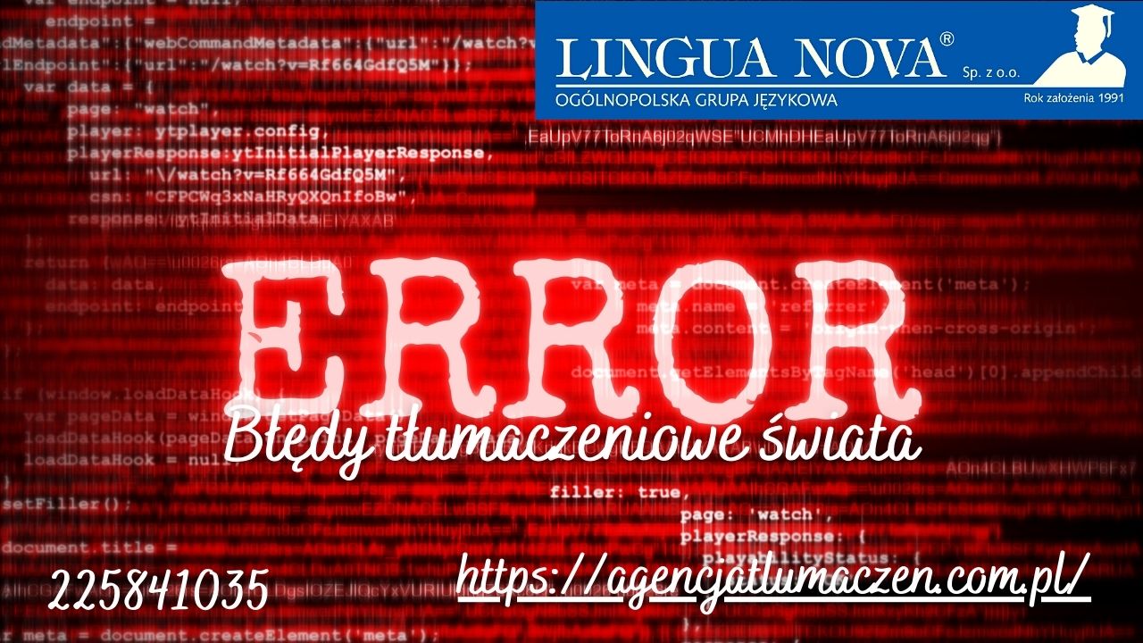 Największe błędy tłumaczeniowe świata