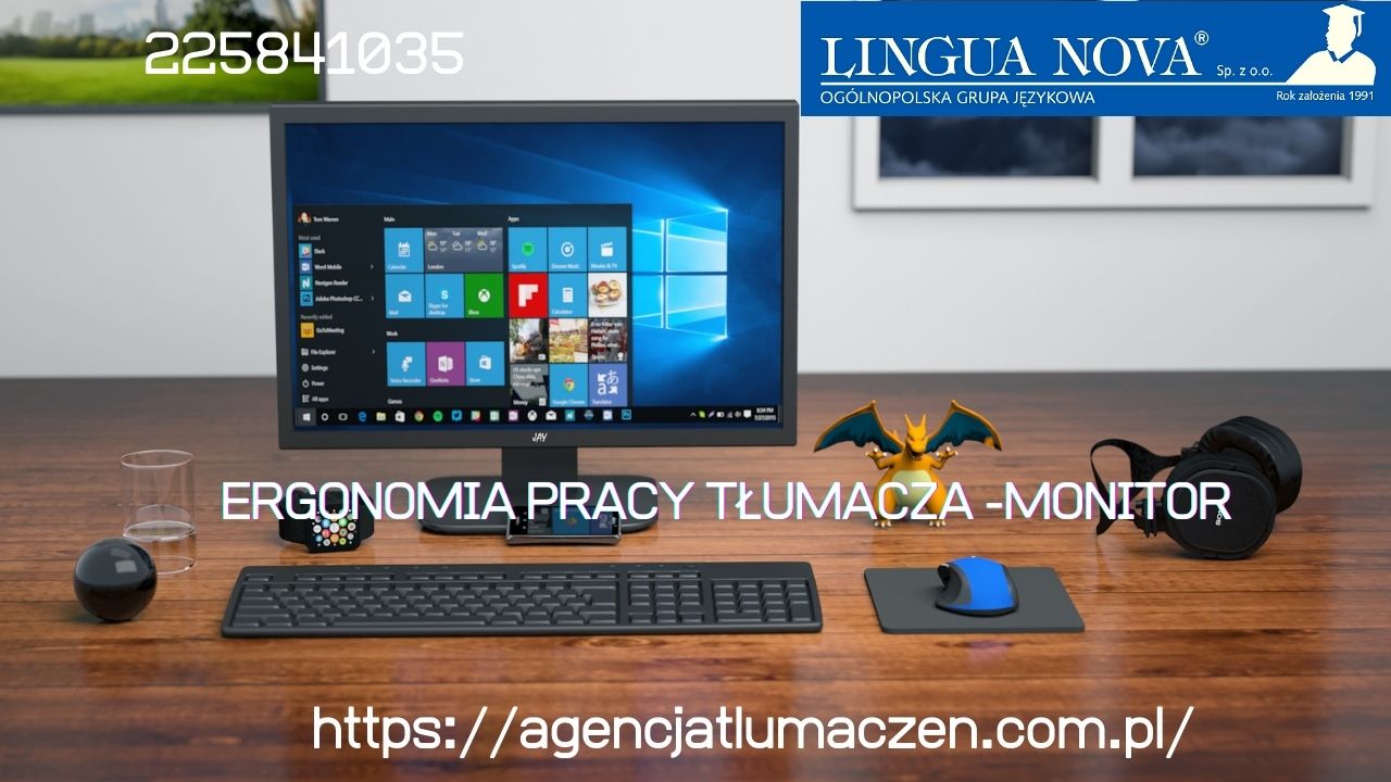 Ergonomia pracy tłumacza – monitor