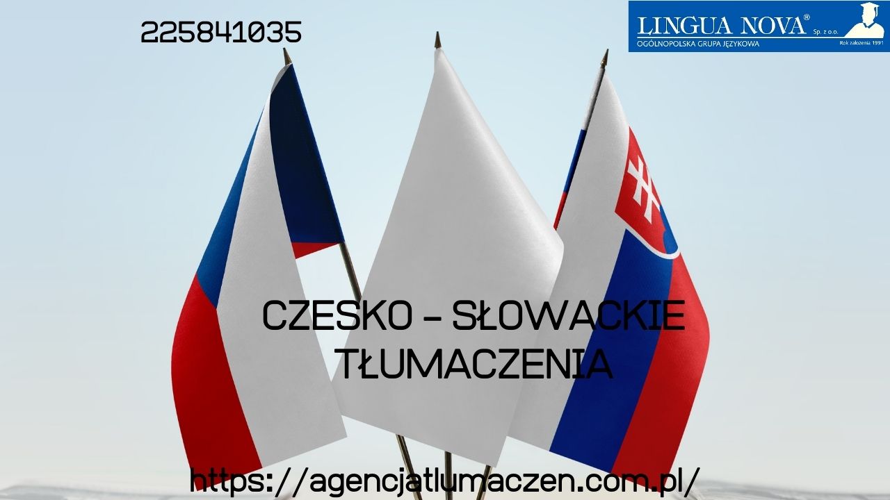 Czesko – słowackie tłumaczenia