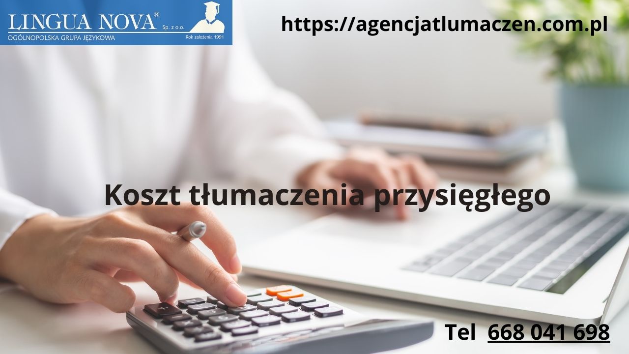 Cena tłumaczenia przysięgłego, koszt tłumacza przysięgłego