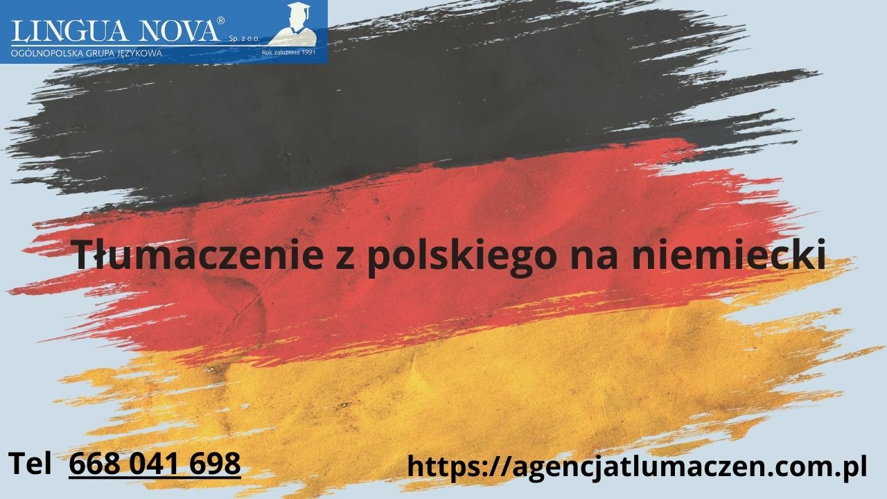 Tłumaczenia z polskiego na niemiecki Lingua Nova