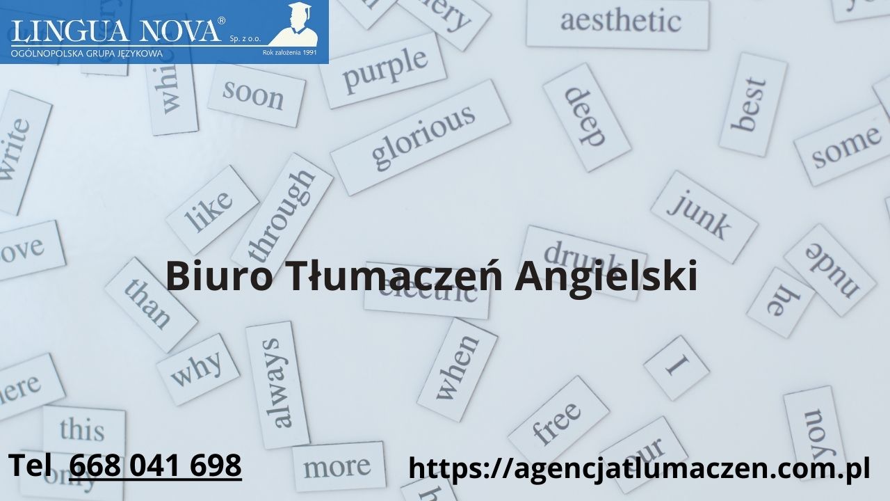 biuro tłumaczeń angielski
