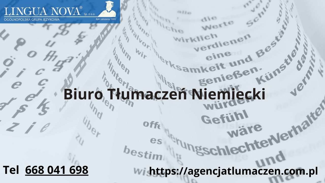 biuro tłumaczeń niemiecki